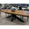 Quebec 2.40cm Table with Star Base + 8 Blue Velvet Whitney Chairs
