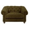 Chesterfield Armchair- Olive