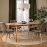 Malin Extending Dining Table + 4 Dorcas Light Brown Dining Chairs Malin Extending Dining Table + 4 Dorcas Light Brown Dining Chairs