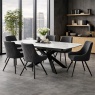 Amine Extendable Dining Table & 6 Dining Chair in Grey Amine Extendable Dining Table & 6 Dining Chair in Grey