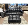 Viviana 3 Seater, Chair and Bench Stool in Black Leather Viviana 3 Seater, Chair and Bench Stool in Black Leather