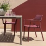 Nardi Cassia Outdoor Dining Armchair- Borgogna Nardi Cassia Outdoor Dining Armchair- Borgogna