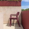 Nardi Cassia Outdoor Dining Armchair- Borgogna Nardi Cassia Outdoor Dining Armchair- Borgogna