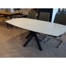 Giza Dining Table 130cm Swivel Matt Marble White Giza Dining Table 130cm Swivel Matt Marble White