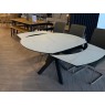 Giza Dining Table 130cm Swivel Matt Marble White Giza Dining Table 130cm Swivel Matt Marble White
