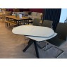 Giza Dining Table 130cm Swivel Matt Marble White Giza Dining Table 130cm Swivel Matt Marble White