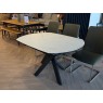 Giza Dining Table 130cm Swivel Matt Marble White Giza Dining Table 130cm Swivel Matt Marble White