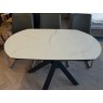 Giza Dining Table 130cm Swivel Matt Marble White Giza Dining Table 130cm Swivel Matt Marble White