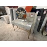 Amari dressing table and round mirror Amari dressing table and round mirror