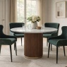 Crosby Marble Table + 4 Bottle Green Versa Chairs PU