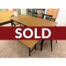 ERCOL MONZA MEDIUM EXTENDING DINING TABLE WITH CHAIRS & BENCH SET ERCOL MONZA MEDIUM EXTENDING DINING TABLE WITH CHAIRS & BENCH SET