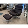 Ekornes Reno Cross Chair & Stool in Noblesse Ekornes Reno Cross Chair & Stool in Noblesse