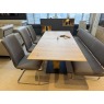 VENJAKUB PIAZZA 1.9M EXTENDING DINING TABLE WITH 3 X EILEEN CHAIRS & BENCH