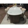 Marmo Marble Top Table + 6 Klevedon Boucle Chairs Marmo Marble Top Table + 6 Klevedon Boucle Chairs