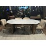 Marmo Marble Top Table + 6 Klevedon Boucle Chairs Marmo Marble Top Table + 6 Klevedon Boucle Chairs