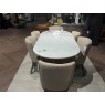 Marmo Marble Top Table + 6 Klevedon Boucle Chairs Marmo Marble Top Table + 6 Klevedon Boucle Chairs