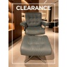 Stressless Erik Cross Chair & Stool - Medium Size