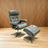 Stressless Erik Cross Chair & Stool - Medium Size