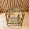 Charleston Nesting Tables in Brass Finish
