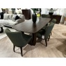 Arc Table, Bench & 4x Matching chairs in Green Fabric