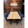 VENJAKOB-- KLU DECOR 1.9M FIXED DINING TABLE & 6 X ARTHUR ANTHRICITE MATT FRAME CHAIRS IN FABRIC A VENJAKOB-- KLU DECOR 1.9M FIXED DINING TABLE & 6 X ARTHUR ANTHRICITE MATT FRAME CHAIRS IN FABRIC A