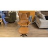 Stilo Chair& Footstool in Savoy Leather