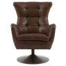 Gallery Direct Brown Leather Swivel Chair