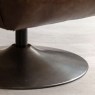 Gallery Direct Brown Leather Swivel Chair Gallery Direct Brown Leather Swivel Chair