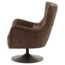 Gallery Direct Brown Leather Swivel Chair Gallery Direct Brown Leather Swivel Chair