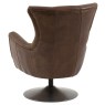 Gallery Direct Brown Leather Swivel Chair Gallery Direct Brown Leather Swivel Chair