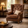 Highbury Wing Chair Leather QS Highbury Wing Chair Leather QS