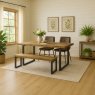 Halsey 140cm Extending Dining Table, 2 Massa Chairs & Small Bench Halsey 140cm Extending Dining Table, 2 Massa Chairs & Small Bench