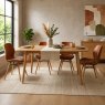 Malin 160cm Extending Dining Table And 4 Dorcas Chairs Brown
