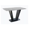 Tanaro 135cm Compact Table Grey & Corner Bench & Low Bench Dark Grey