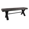 Yukon 190cm Table & 3 Dining Chairs Grey & Uph Bench Yukon 190cm Table & 3 Dining Chairs Grey & Uph Bench