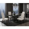 Keona Large Dining Table & 4 Eco Leather Chairs Grey Keona Large Dining Table & 4 Eco Leather Chairs Grey