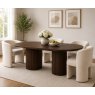 Onda Rectangle Extending Dining Table + 4 Dining Chairs Taupe