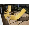Nardi Outdoor Furniture Lounger & Side Table Set In Senape Nardi Outdoor Furniture Lounger & Side Table Set In Senape