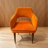Syros Dining Chair Orange Velvet Syros Dining Chair Orange Velvet