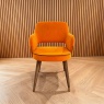 Syros Dining Chair Orange Velvet Syros Dining Chair Orange Velvet