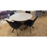 Raffi Dining 120cm Round Table & 4x Norfolk Dining Armchair Raffi Dining 120cm Round Table & 4x Norfolk Dining Armchair