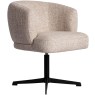 Dinan Cream Tweed Swivel Dining Chair