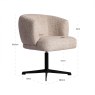 Dinan Cream Tweed Swivel Dining Chair Dinan Cream Tweed Swivel Dining Chair