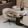 Dinan Cream Tweed Swivel Dining Chair Dinan Cream Tweed Swivel Dining Chair