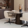 Dinan Cream Tweed Swivel Dining Chair Dinan Cream Tweed Swivel Dining Chair