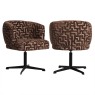 Dinan Brown Labyrinth Swivel Dining Chair Dinan Brown Labyrinth Swivel Dining Chair
