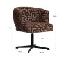Dinan Brown Labyrinth Swivel Dining Chair Dinan Brown Labyrinth Swivel Dining Chair