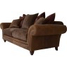 Carnegie 3 Seater Leather & Fabric Pillow Back Sofa