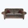 Carnegie 2 Seater Leather & Fabric Sofa