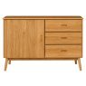 Malin Mid-Century Modern Oak Buffet